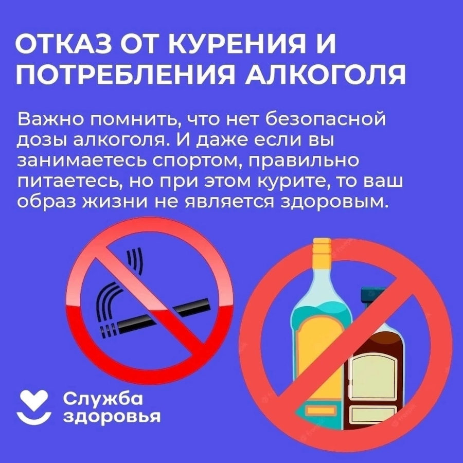 Отказ от курения и алкоголя